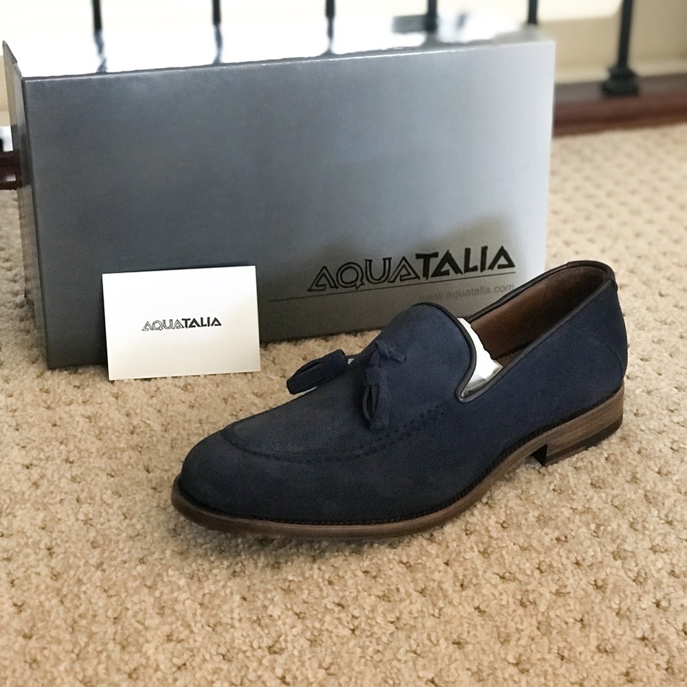 Aquatalia weatherproof falco mens dress shoe suede